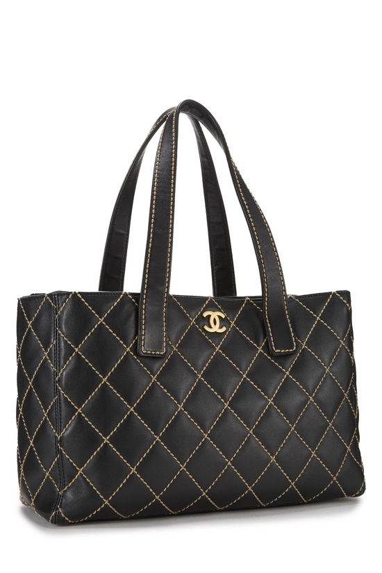 Black Calfskin Wild Stitch Tote, , large image number 1