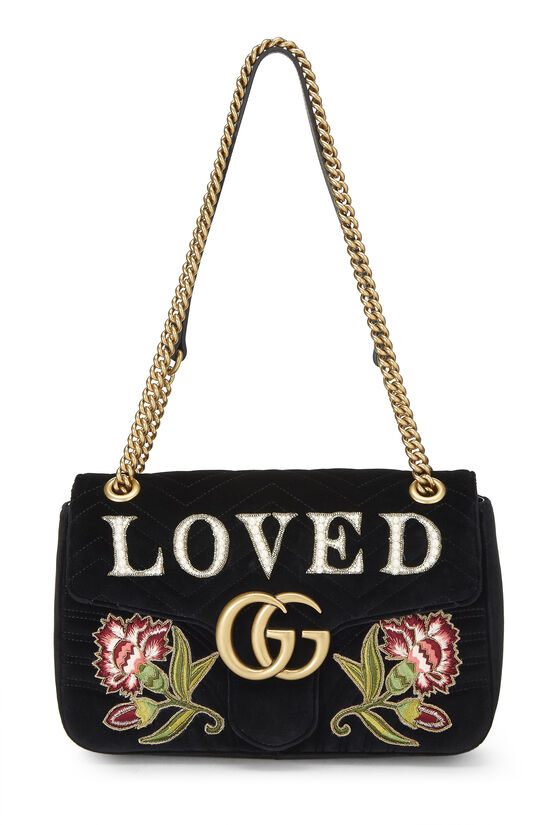 Black Velvet Marmont 'Loved' Shoulder Bag, , large image number 0