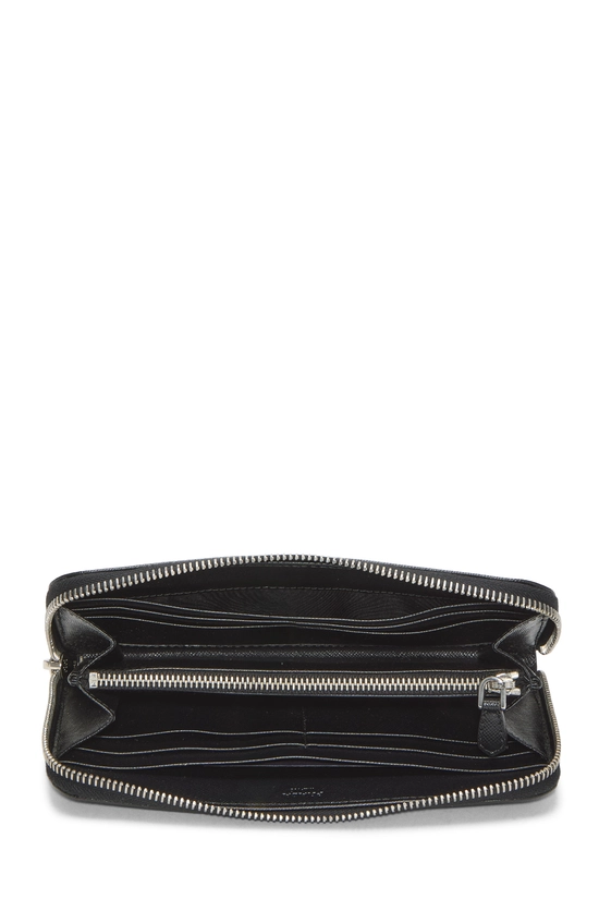 Black Saffiano Zip Around Wallet, , large image number 3