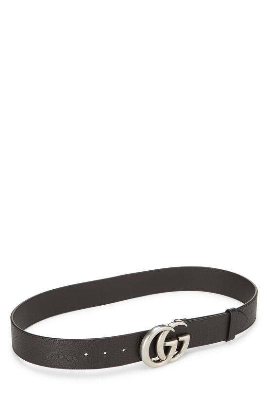 Brown Leather GG Marmont Belt, , large image number 1