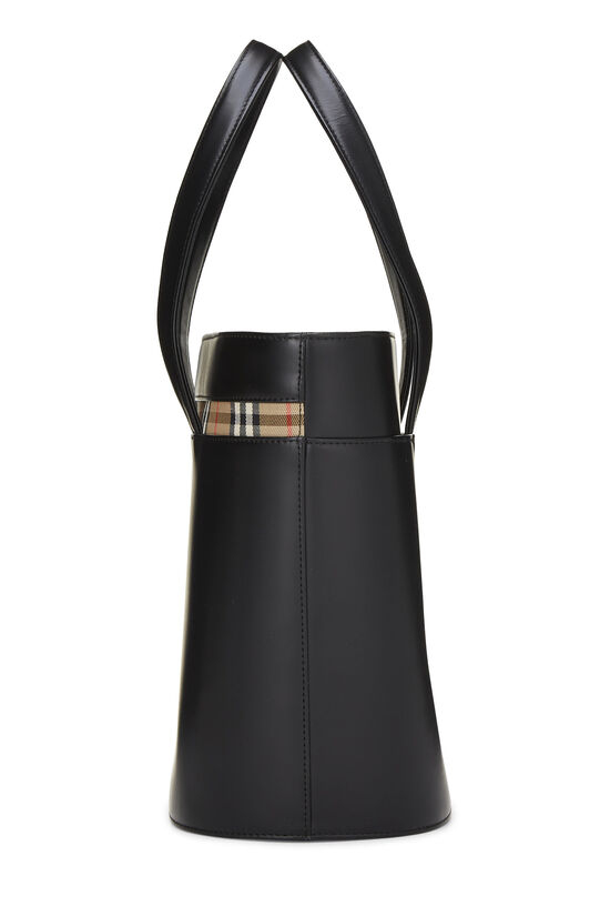 Black Leather Bucket Bag, , large image number 2