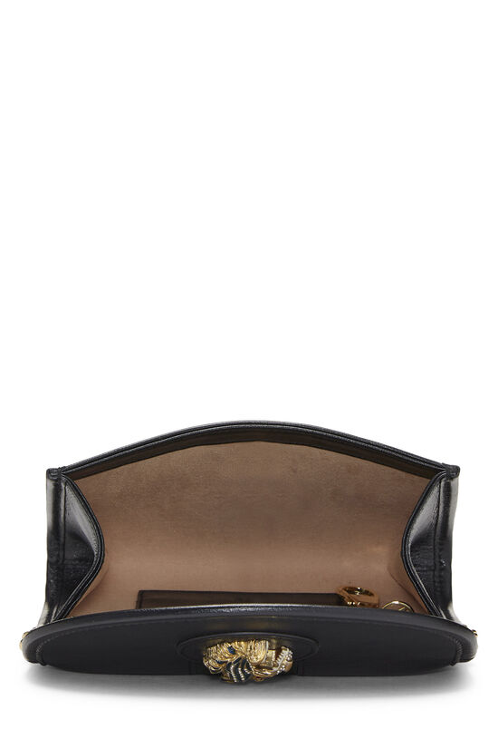 Black Leather Web Rajah Shoulder Bag Mini, , large image number 5