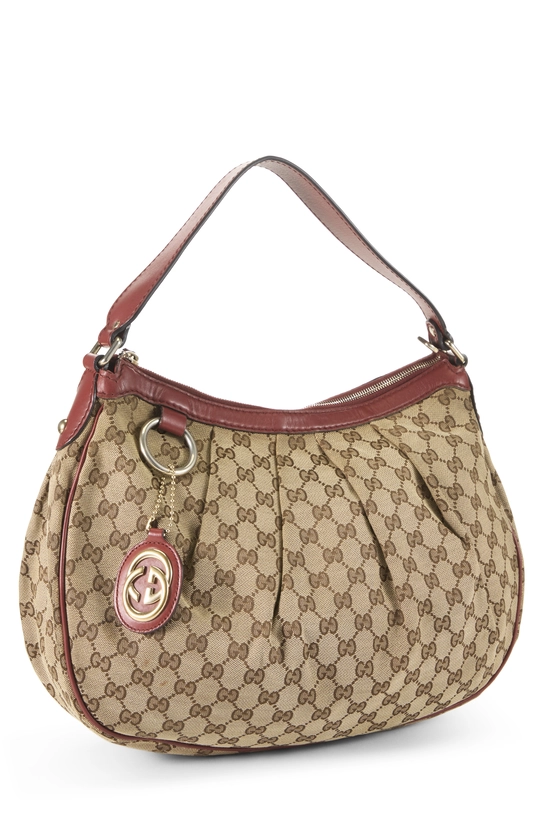Red Original GG Canvas Sukey Hobo, , large image number 1