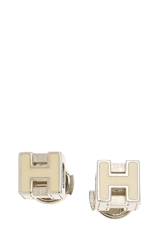 Cream Cage d'H Earrings, , large image number 0
