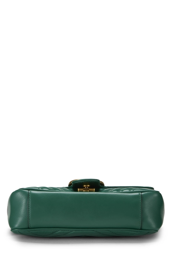 Green Leather GG Marmont Matelass&eacute; Shoulder Bag Mini, , large image number 4