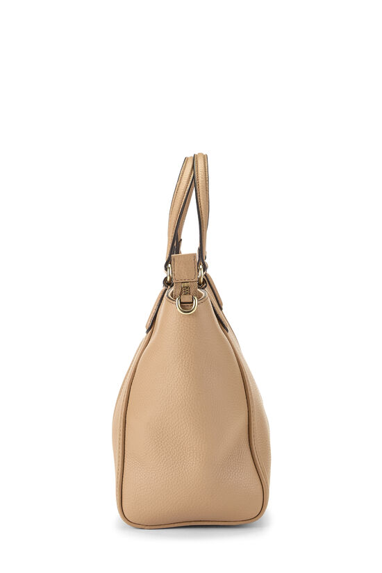 Beige Leather Soho Top Handle Bag, , large image number 2
