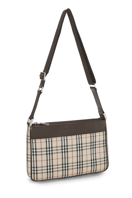 Brown House Check Canvas Crossbody, , large image number 1