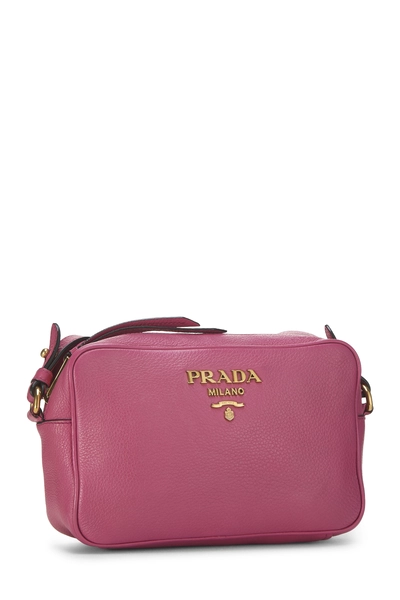 Pink Vitello Daino Camera Crossbody Bag, , large