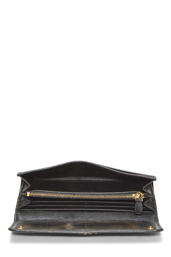 Black Vitello Move Continental Wallet, , large image number 3