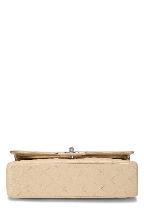 Beige Quilted Caviar Classic Double Flap Medium, , large image number 4