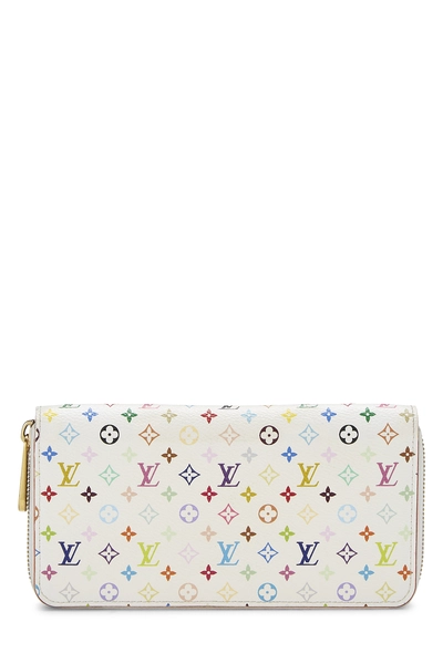 Takashi Murakami x Louis Vuitton White Monogram Multicolore Zippy Continental