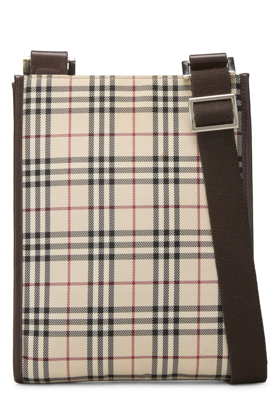 Brown House Check Nylon Crossbody, , large image number 3