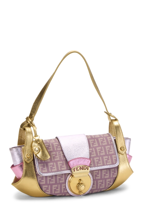 Pink Zucchino Canvas Compilation Shoulder Bag, , large image number 1