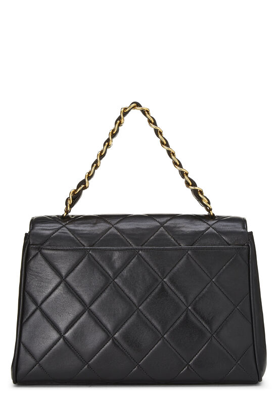 CHANEL Lambskin Quilted Crossbody Bag Black 1216765