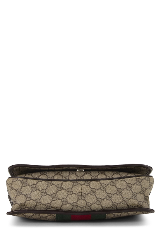 Brown GG Supreme Canvas Web Flap Messenger Bag, , large image number 4
