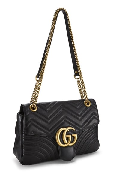 Gucci Black Leather GG Marmont Shoulder Bag — photo 2