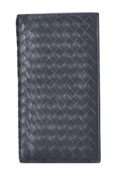 Blue Intrecciato Long Wallet