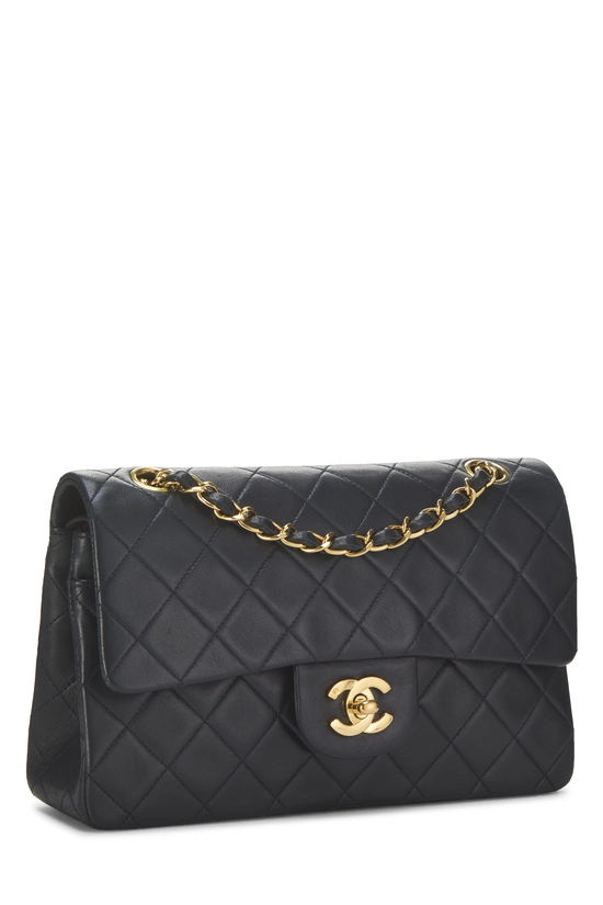 Navy Quilted Lambskin Classic Double Flap Small, , large image number 1