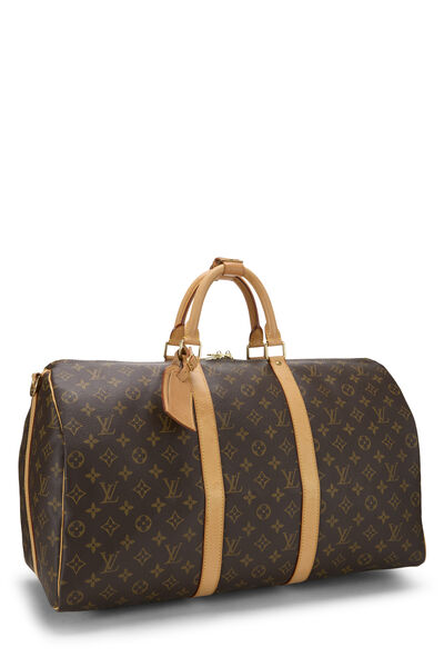 Monogram Canvas Keepall Bandouliere 50, , large