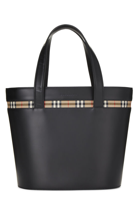 Black Leather Bucket Bag, , large image number 0