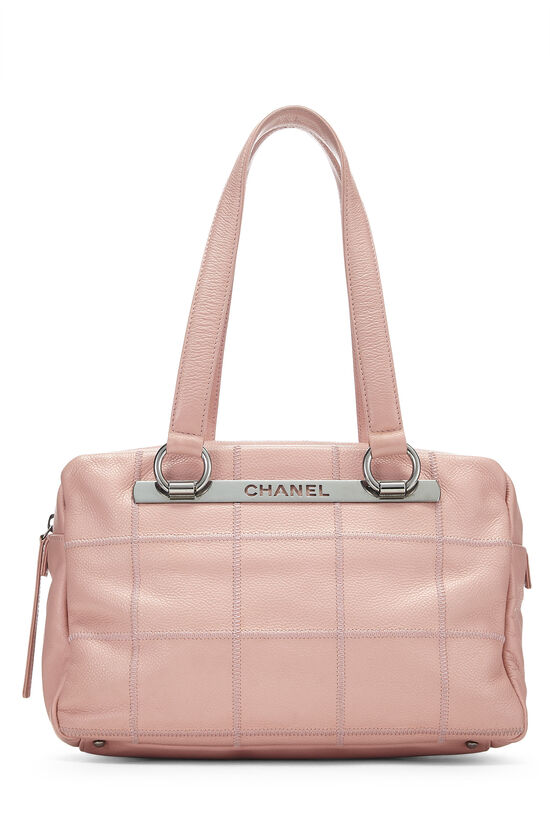 Chanel Pink Soft Caviar Chocolate Bar Boston Bag Q6B39HCAPB001
