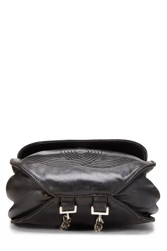 Black Lambskin 'CC' Backpack, , large image number 4