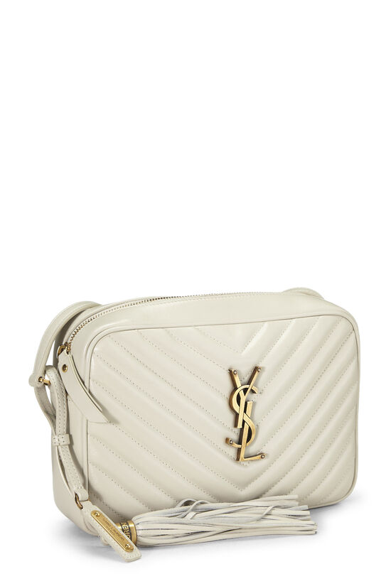 White Quilted Calfskin Lou Camera Bag, , large image number 1
