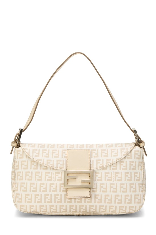 White Zucca Coated Canvas Shoulder Bag, , large image number 0