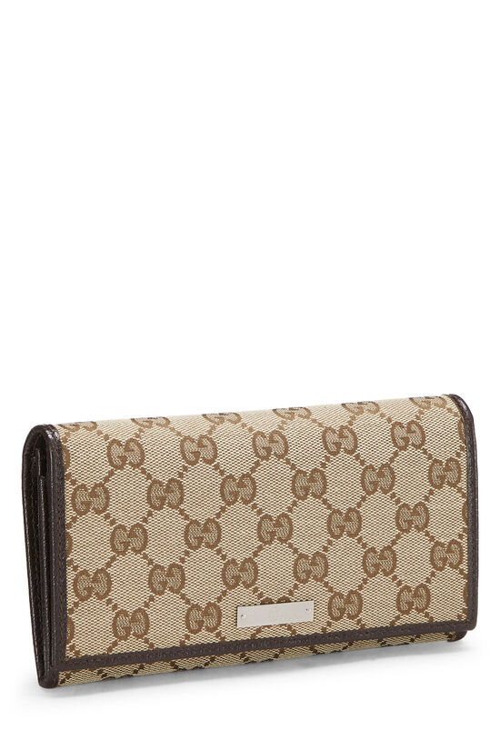Brown Original GG Canvas Continental Wallet, , large image number 3