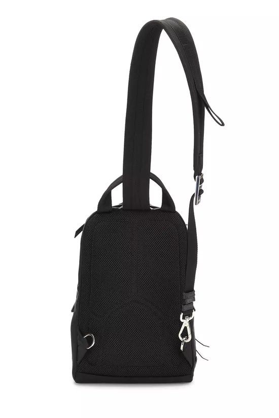 Black Nylon Camo Sling Bag, , large image number 3