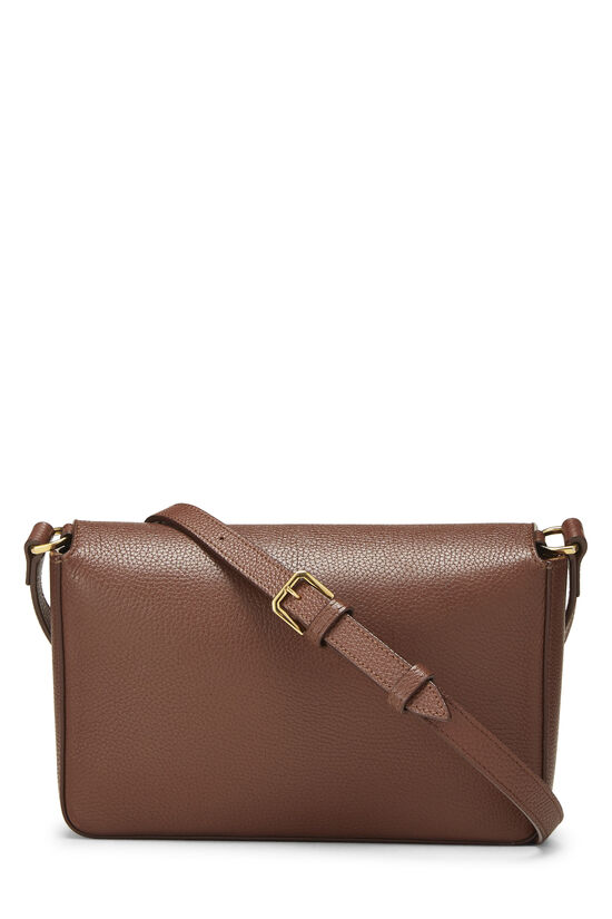 Brown Leather House Check Crossbody Medium, , large image number 3
