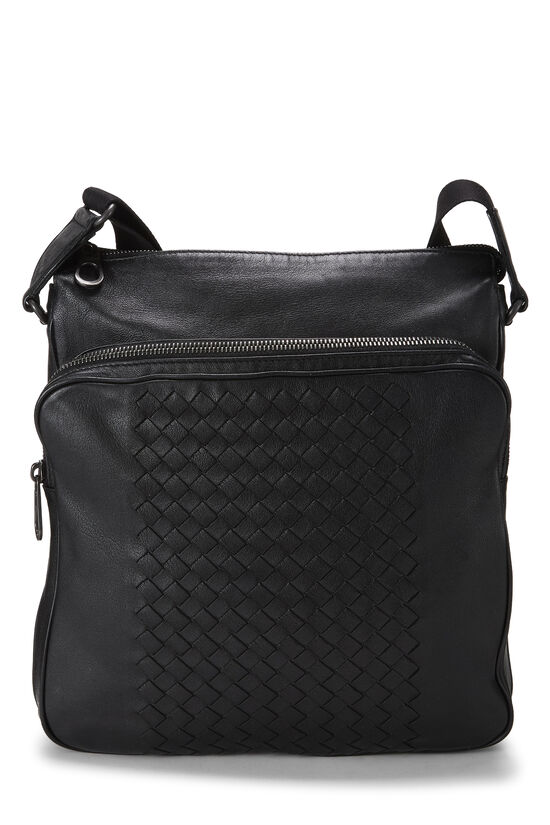 Black Intrecciato Messenger Bag, , large image number 0