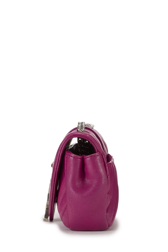 Pink Calfskin Chevron College Wallet on Chain (WOC), , large image number 2