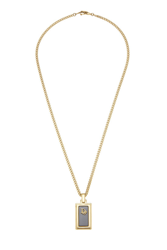 Gold Tag Pendant Necklace, , large image number 0
