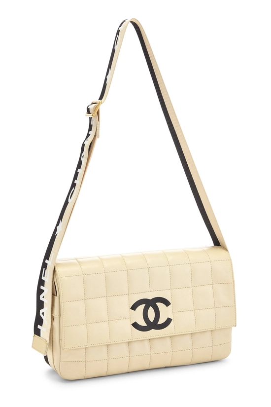 Cream Lambskin Sport Flap Bag, , large image number 1