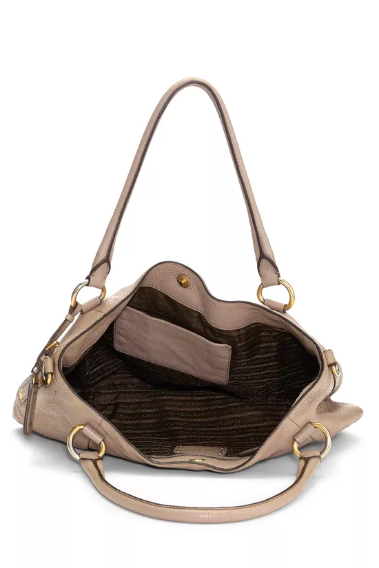 Grey  Vitello Daino Convertible Tote Medium, , large image number 5