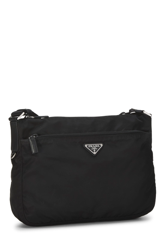 Black Nylon Messenger Bag, , large image number 1