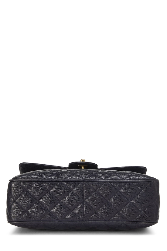 Navy Quilted Caviar Pocket Camera Bag Large, , large image number 4