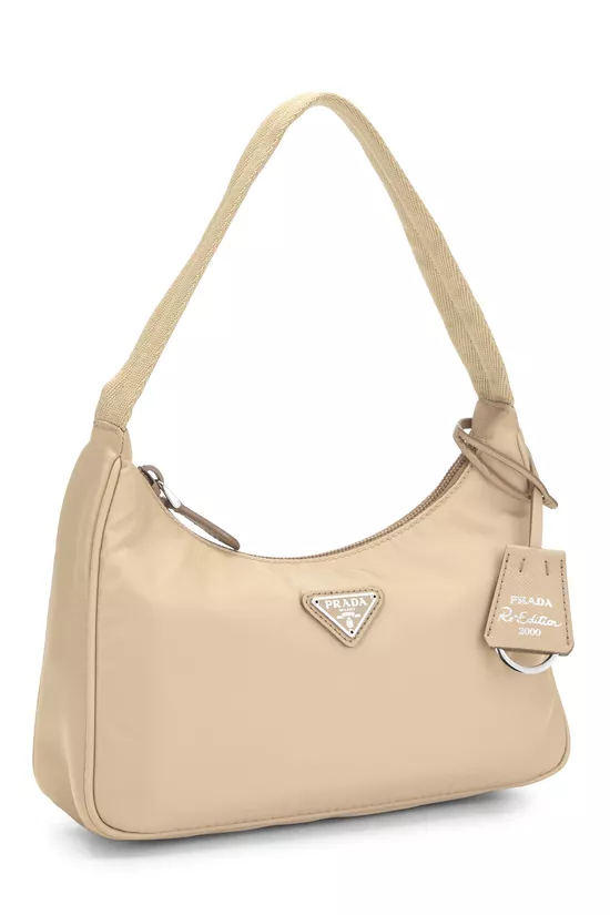 Beige Tessuto Re-Edition 2000 Hobo Mini, , large image number 1