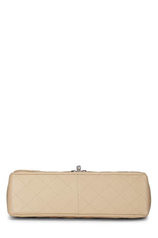 Beige Quilted Caviar Classic Flap Jumbo, , large image number 4