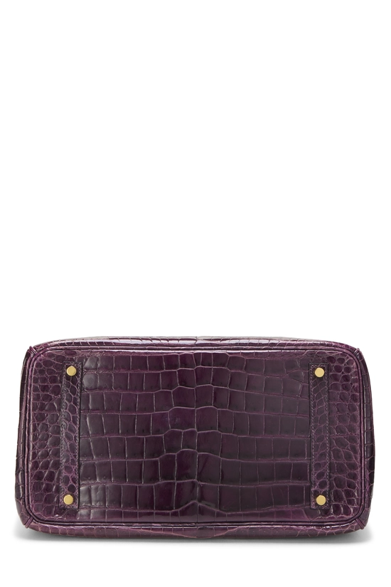 Amethyst Crocodile Porosus Birkin 35, , large image number 4