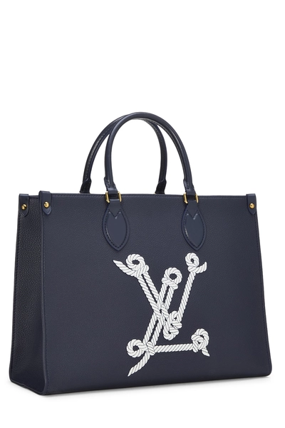 Louis Vuitton Navy Calfskin Nautical On The Go MM — photo 2