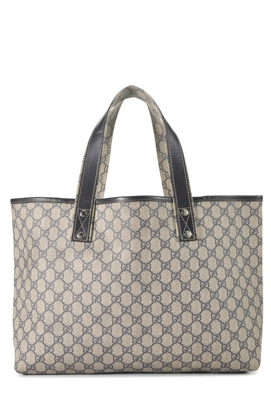 Navy GG Supreme Canvas Web Loop Tote, , large image number 3