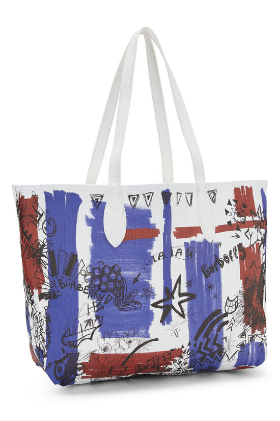 Multicolor Coated Canvas Doodle Reversible Tote, , large image number 3