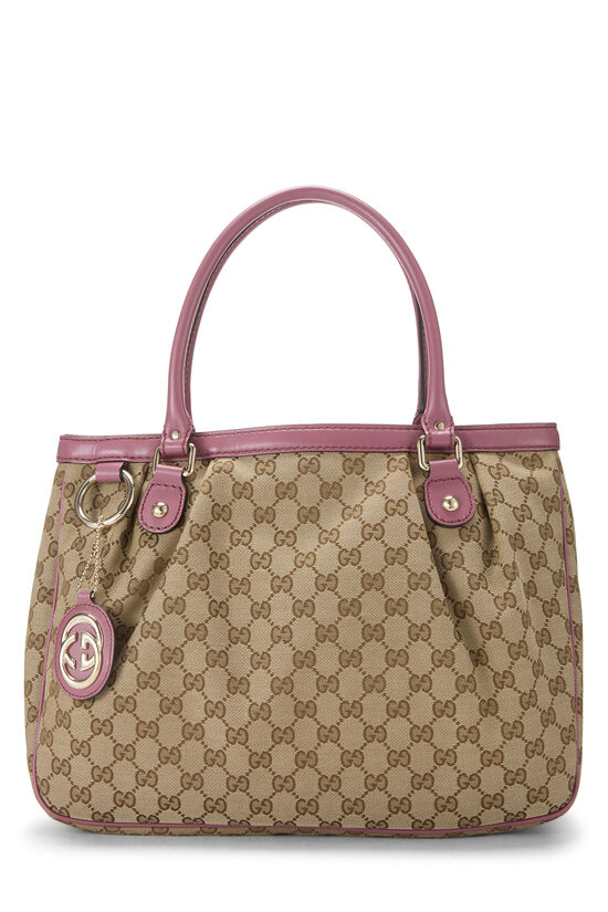 Pink Original GG Canvas Zip Sukey Handbag, , large image number 0