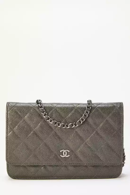 Green Caviar Classic Quilted Wallet On Chain (WOC), , large image number 0