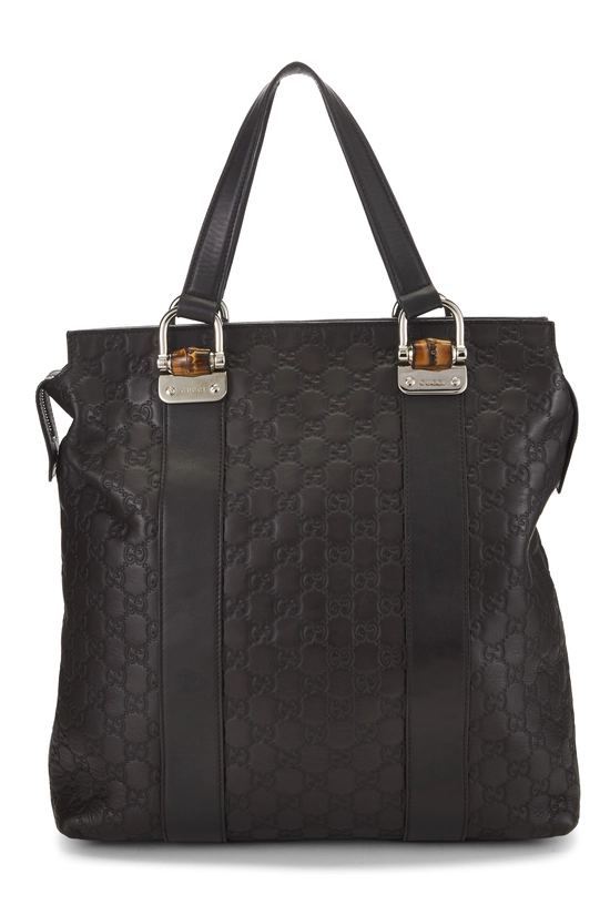 Brown Guccissima Bamboo Bar Tote, , large image number 0