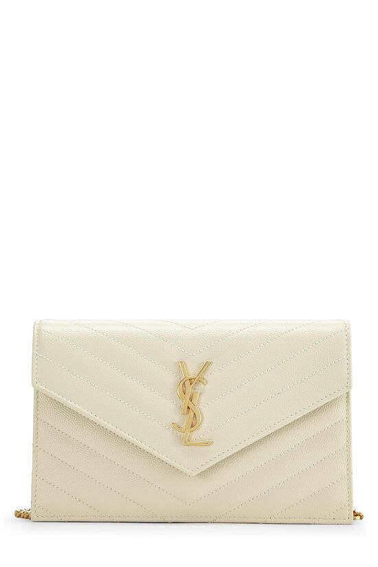 Ysl woc saint Laurent monogram envelope wallet on chain outfits