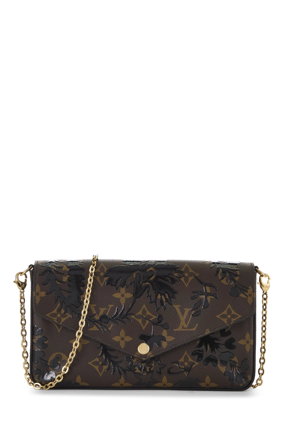 Black Monogram Blossom Pochette Felicie, , large image number 0