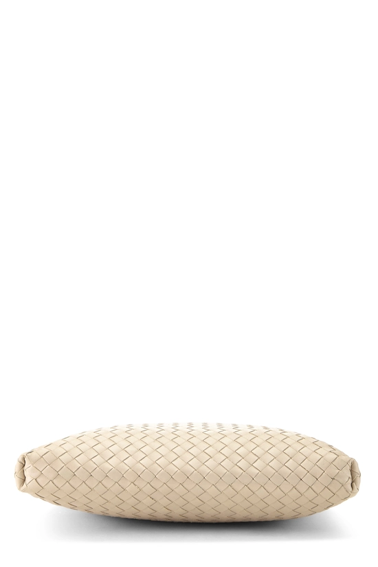 White Intrecciato Flat Messenger Bag, , large image number 4